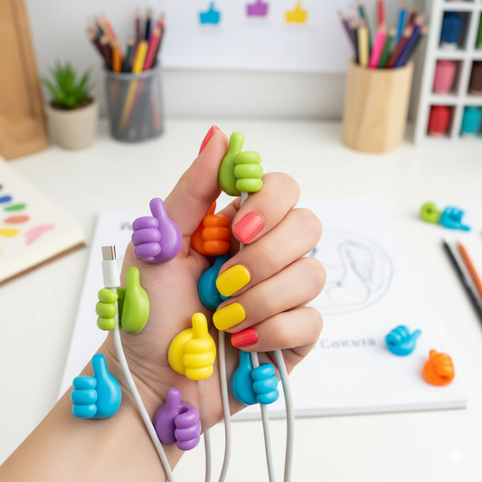 Creative Thumbs-Up Wall Hooks - 1 Pack(10 pieces) - Self-Adhesive & Multi-Functional