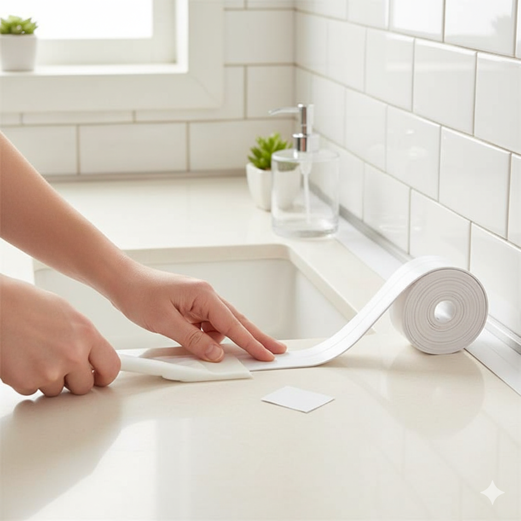 Waterproof Multi-Surface Sealing Strip for Kitchens & Bathrooms