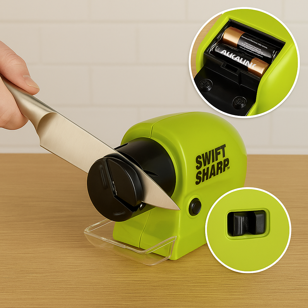 Swift Sharp Battery-Operated Knife Sharpener