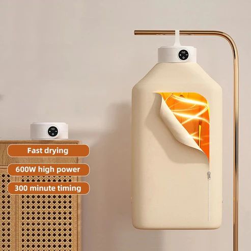 Portable 600W Electric Clothes Dryer & Travel Hanger - Smart, Foldable, and Fast Drying Machine with Timer