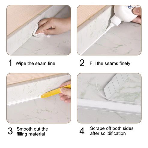 280ml Waterproof Ceramic Tile Grout Filler & Repair Agent -  Stain Resistant Sealant for Walls, Floors & Bathroom Tiles