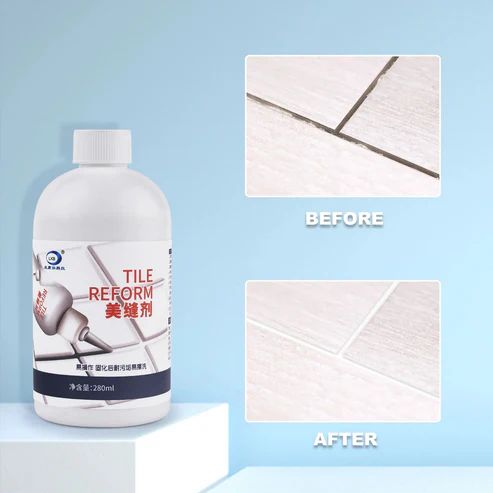 280ml Waterproof Ceramic Tile Grout Filler & Repair Agent -  Stain Resistant Sealant for Walls, Floors & Bathroom Tiles