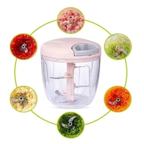 Manual Hand-Powered Food Chopper – Vegetable, Meat & Spice Cutter Grinder