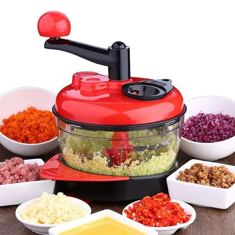Manual Hand Crank Food Chopper – Multi-Purpose Vegetable, Meat & Spice Cutter