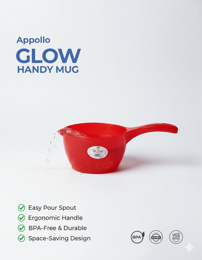 GLOW Handy Mug - Self-Stacking Scoop with Easy Pour & Ergonomic Handle