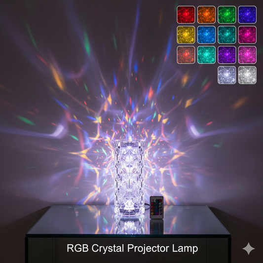 Crystal Diamond Table Lamp with 16 Color Remote & Touch Control