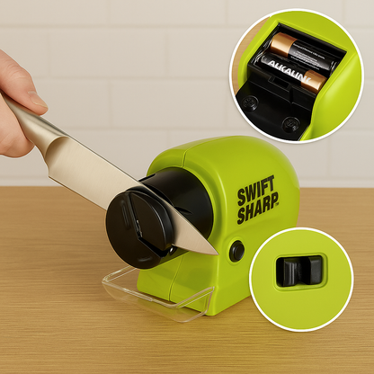 Swift Sharp Battery-Operated Knife Sharpener